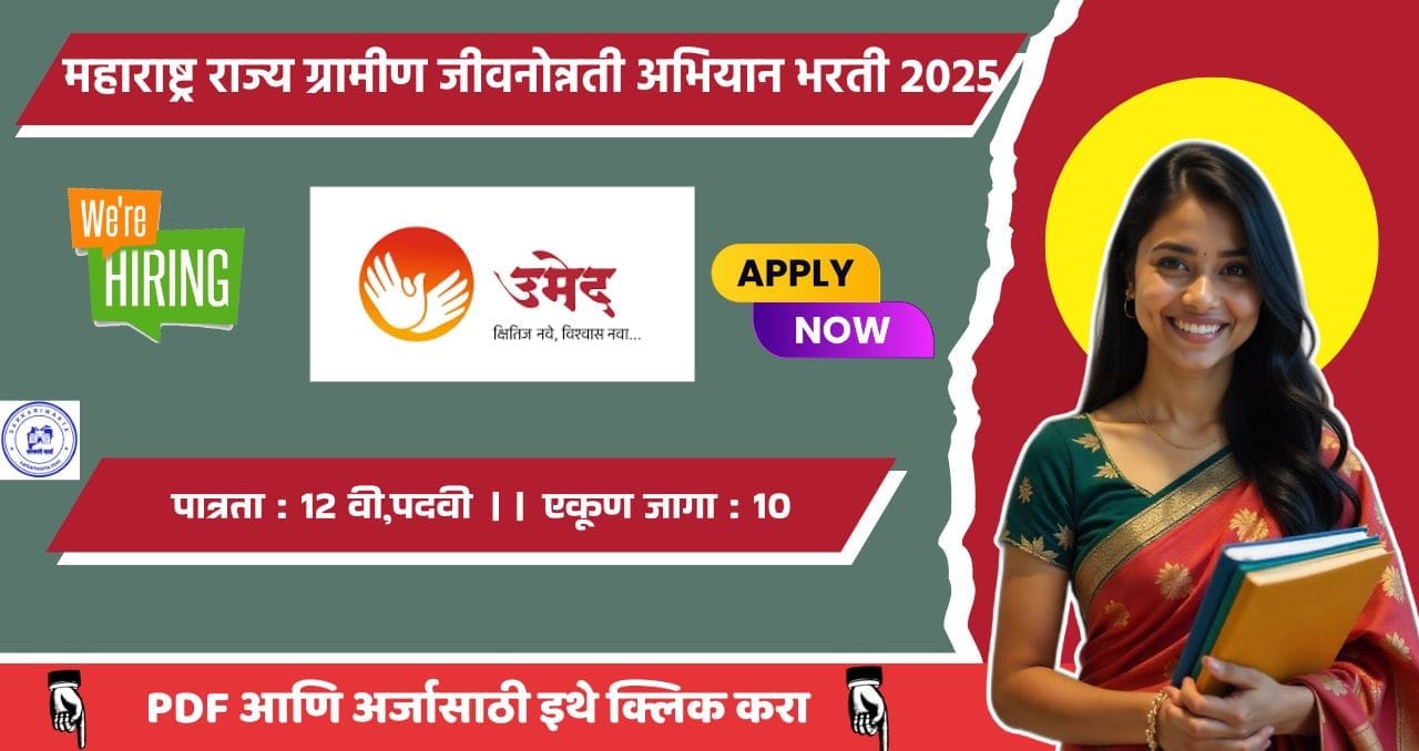 Maharashtra State Rural Livelihoods Mission Bharti 2025
