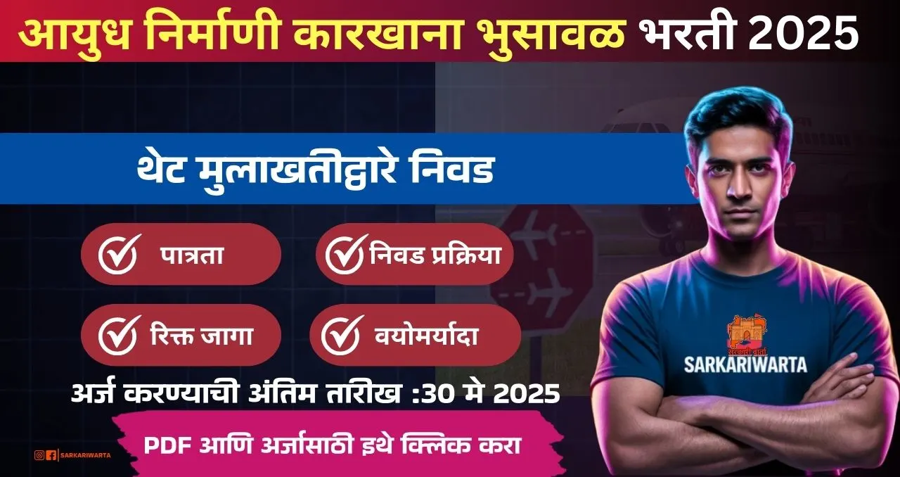 Ordnance Factory Bhusawal Bharti 2025
